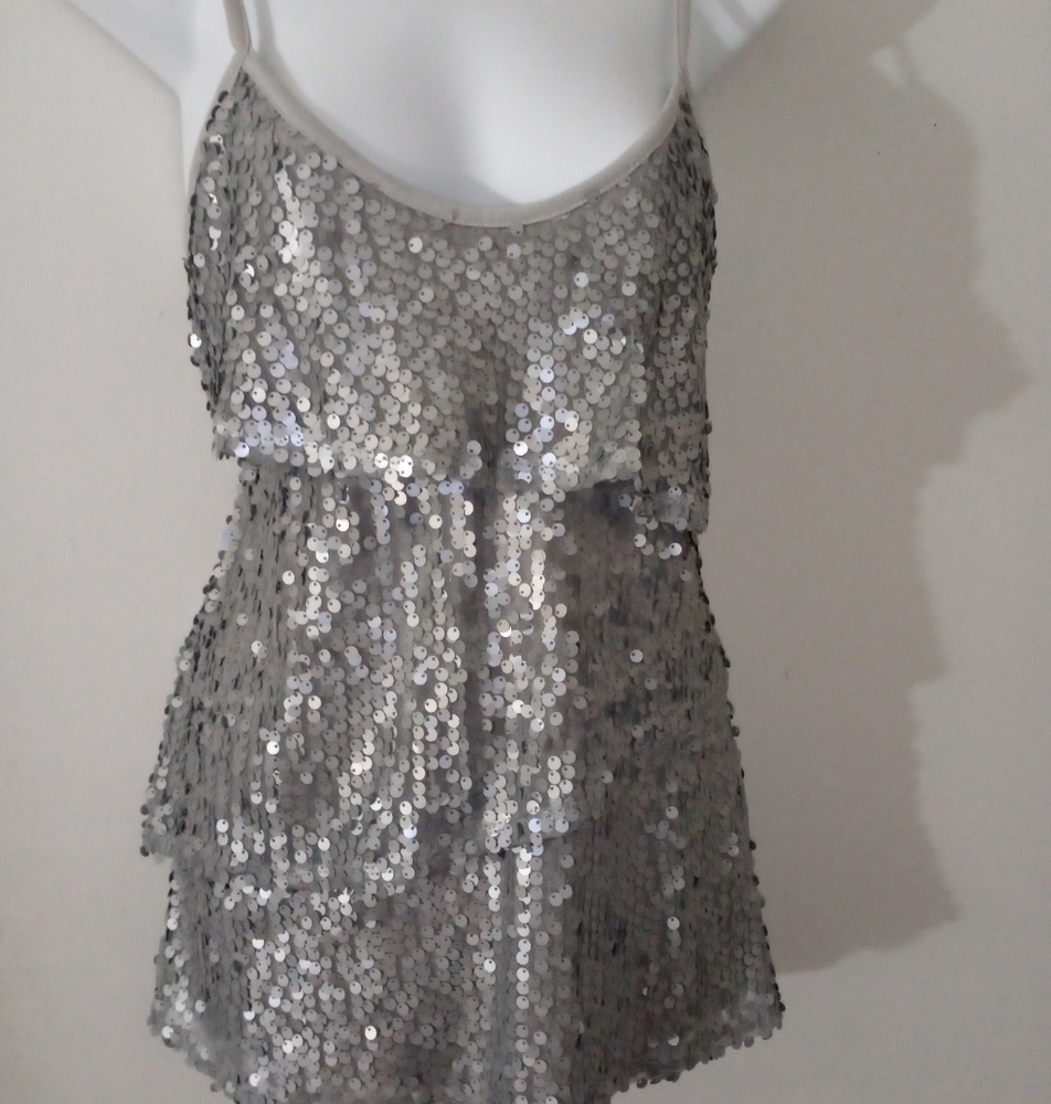 Sequin spaghetti strap shirt